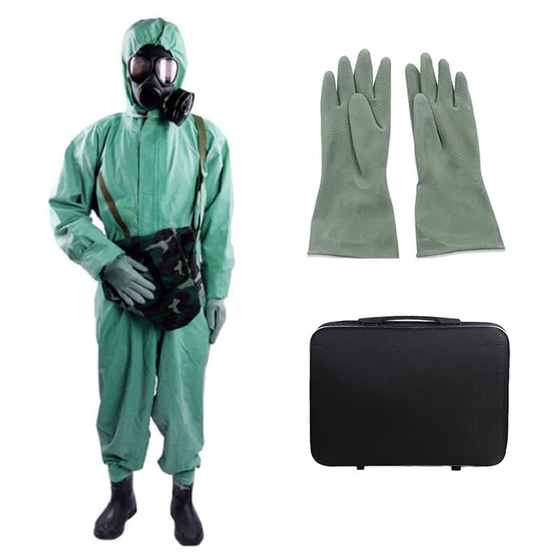 FFY03 Chemical Protective Suit for Biochemical Training Exercises, Semi-Enclosed, Acid and Alkali Resistant FHF03 Rubber Full-Body Suit