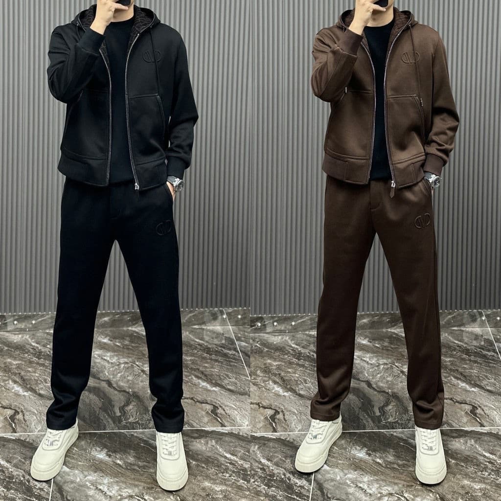 2025 Autumn/Winter New Product Two-Piece Fashion Versatile Handsome Men's Style Hooded Casual Sport Set