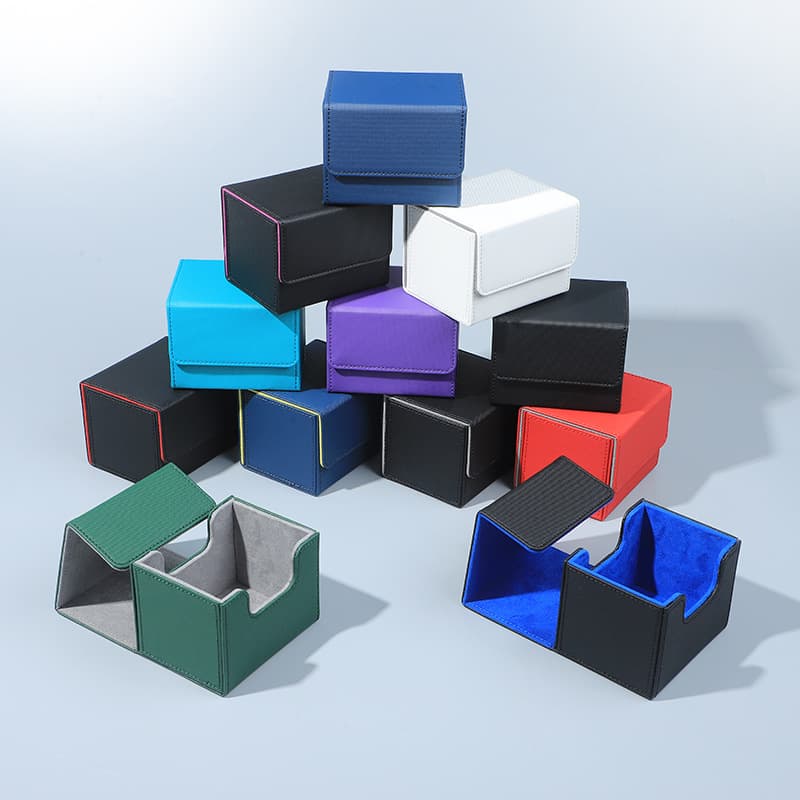 Pokémon Card Box Horizontal PU Storage Box Cross-Border Exclusive Magnetic Hard Box MTG Game Card Storage Box