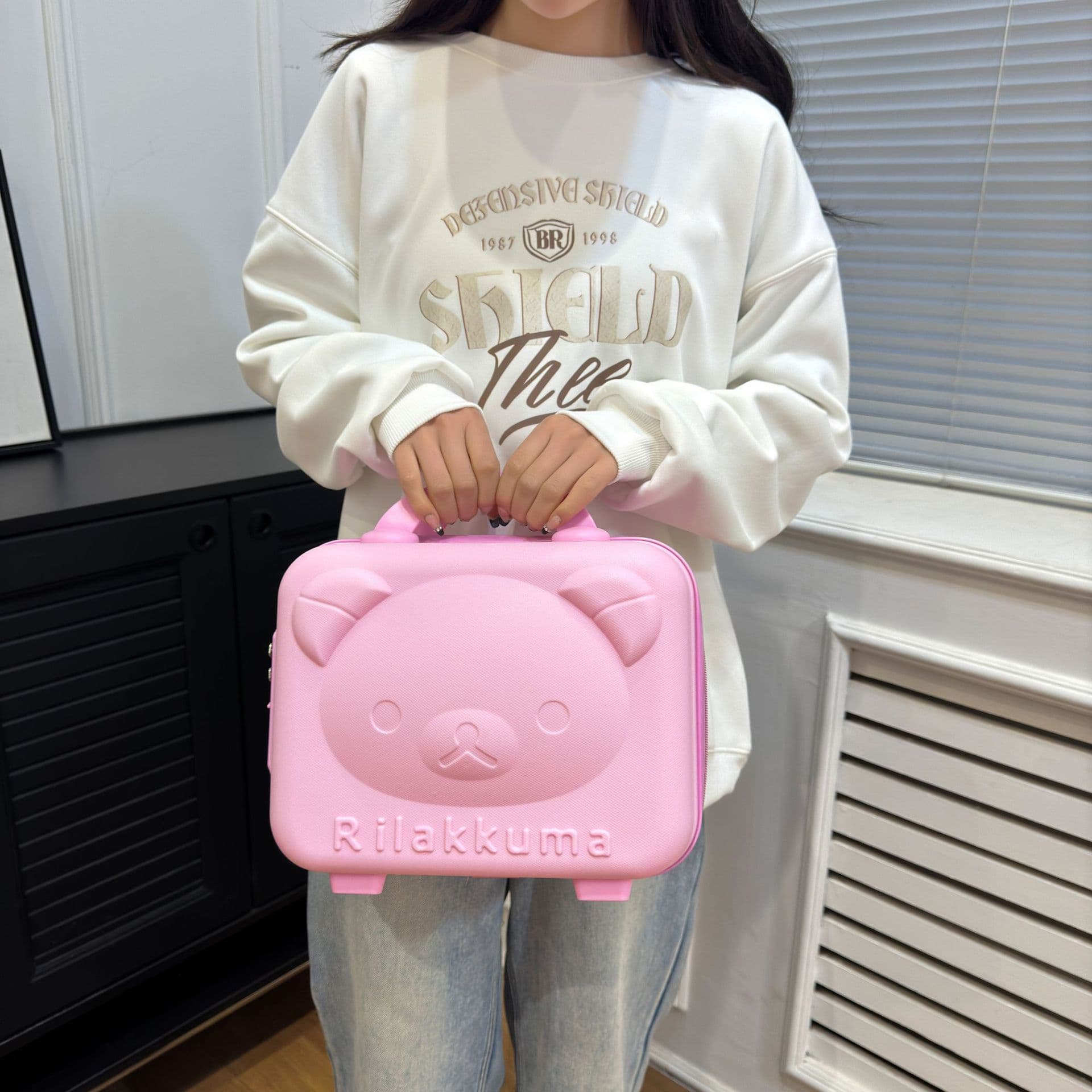 Bear Suitcase Gift Box Bear Makeup Case Carry-On 14-inch Mini Cartoon Portable Password Luggage