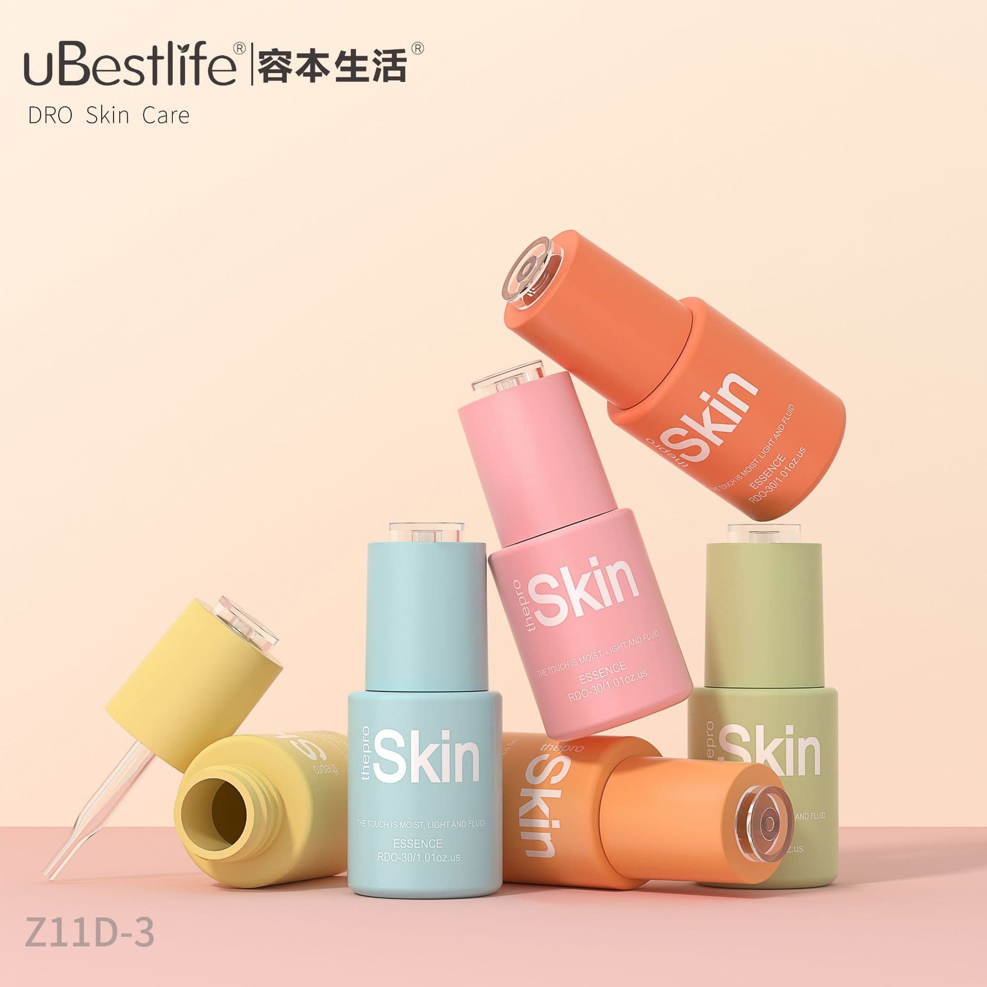 Essence Dropper Bottle 50ml Plastic Bottle Essential Oil Bottle Dropper Refill Bottle Essence Liquid Bottle Skin Care Products