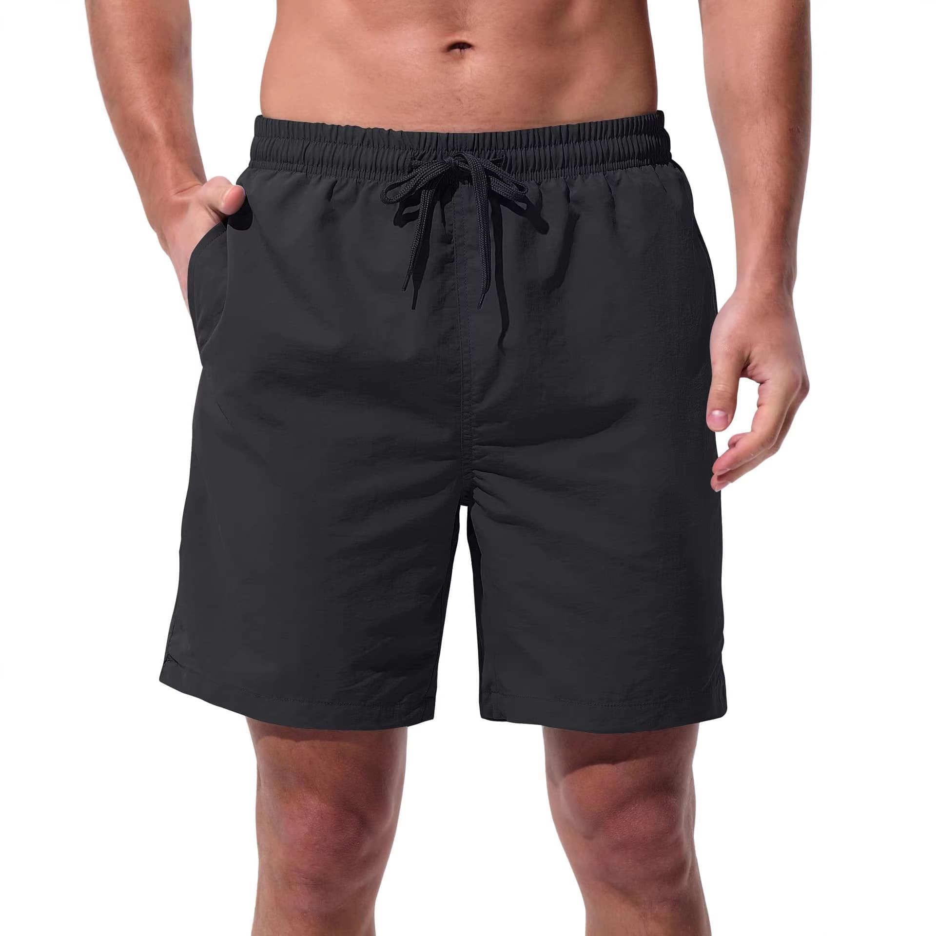 Cross-border men's casual shorts elastic waistband drawstring lightweight outdoor summer beach shorts suitable for hiking