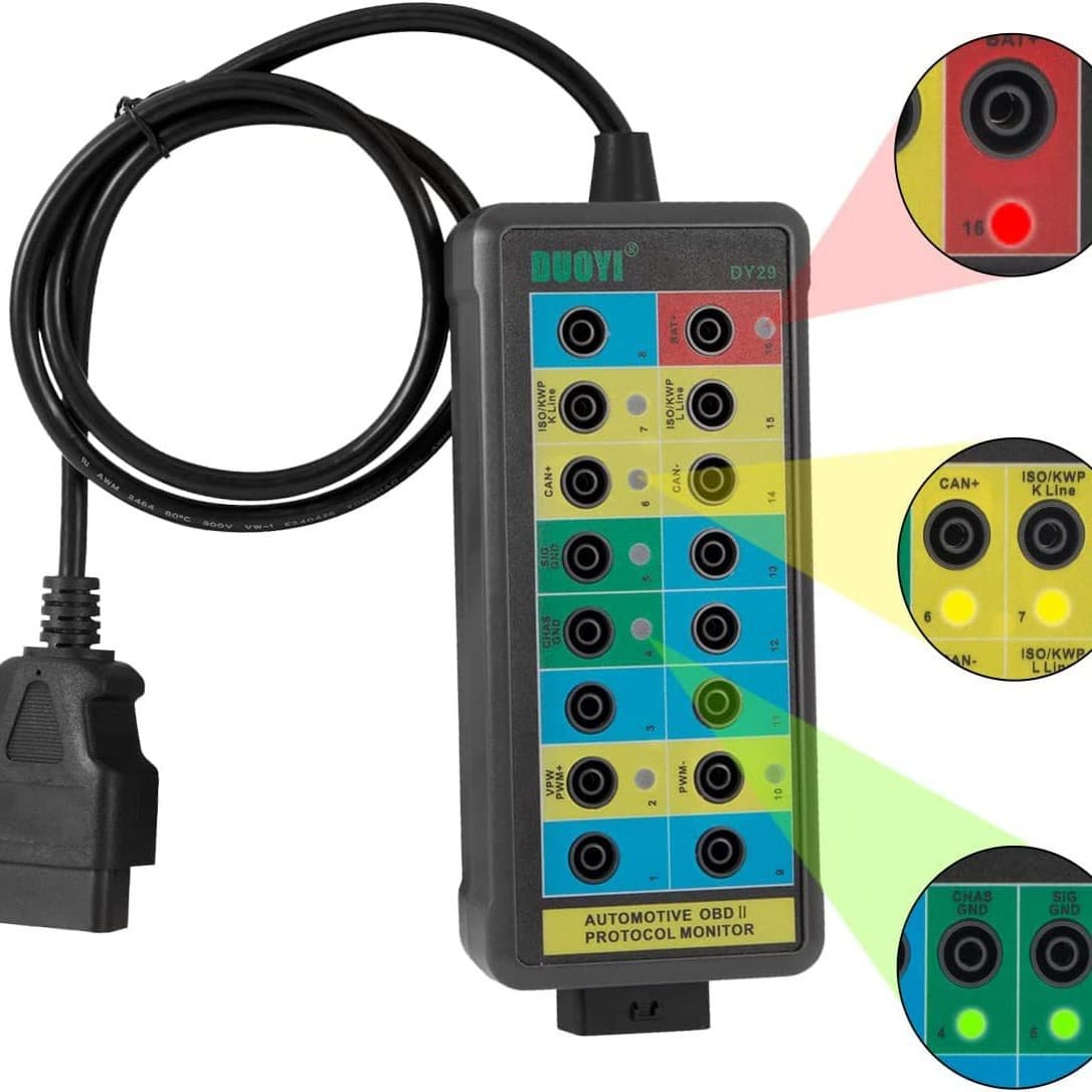 Dy29 Can Test Box Obd2 16pin Splitter Box Car Diagnostic Tool Fault Diagnosis Instrument English Version
