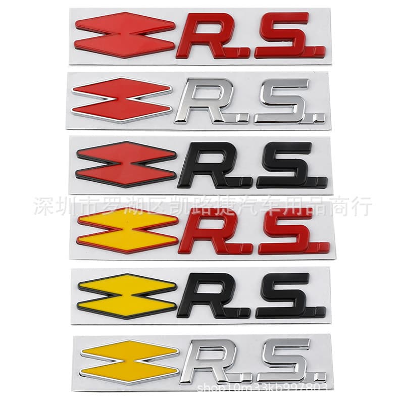 RS Decal Emblem for Renault Sport Clio Megane Twingo Modified Decorative Sticker