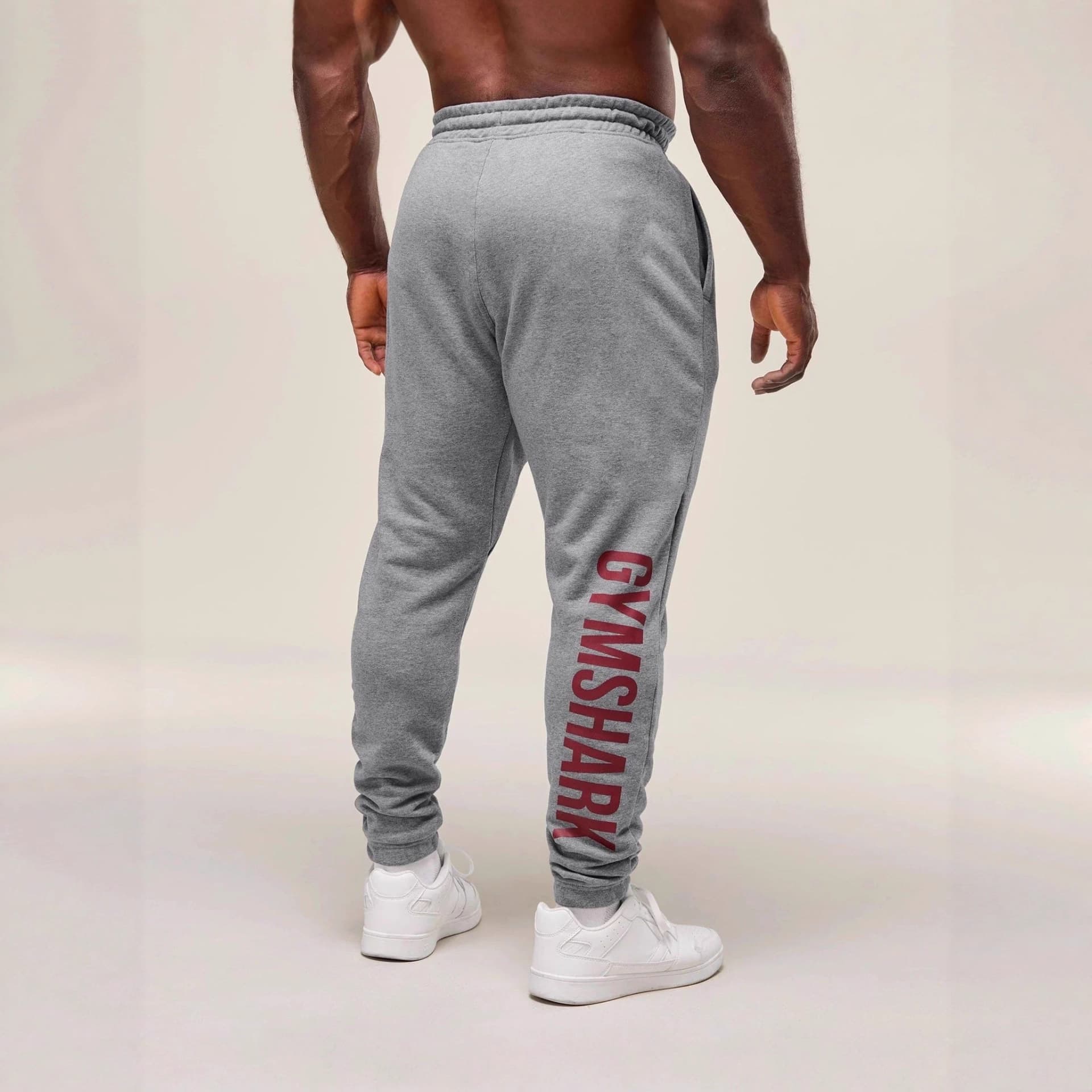 GYMSHARK Men's Joggers Gym Muscle Fitness Casual Pants Cotton Printed Long Pants