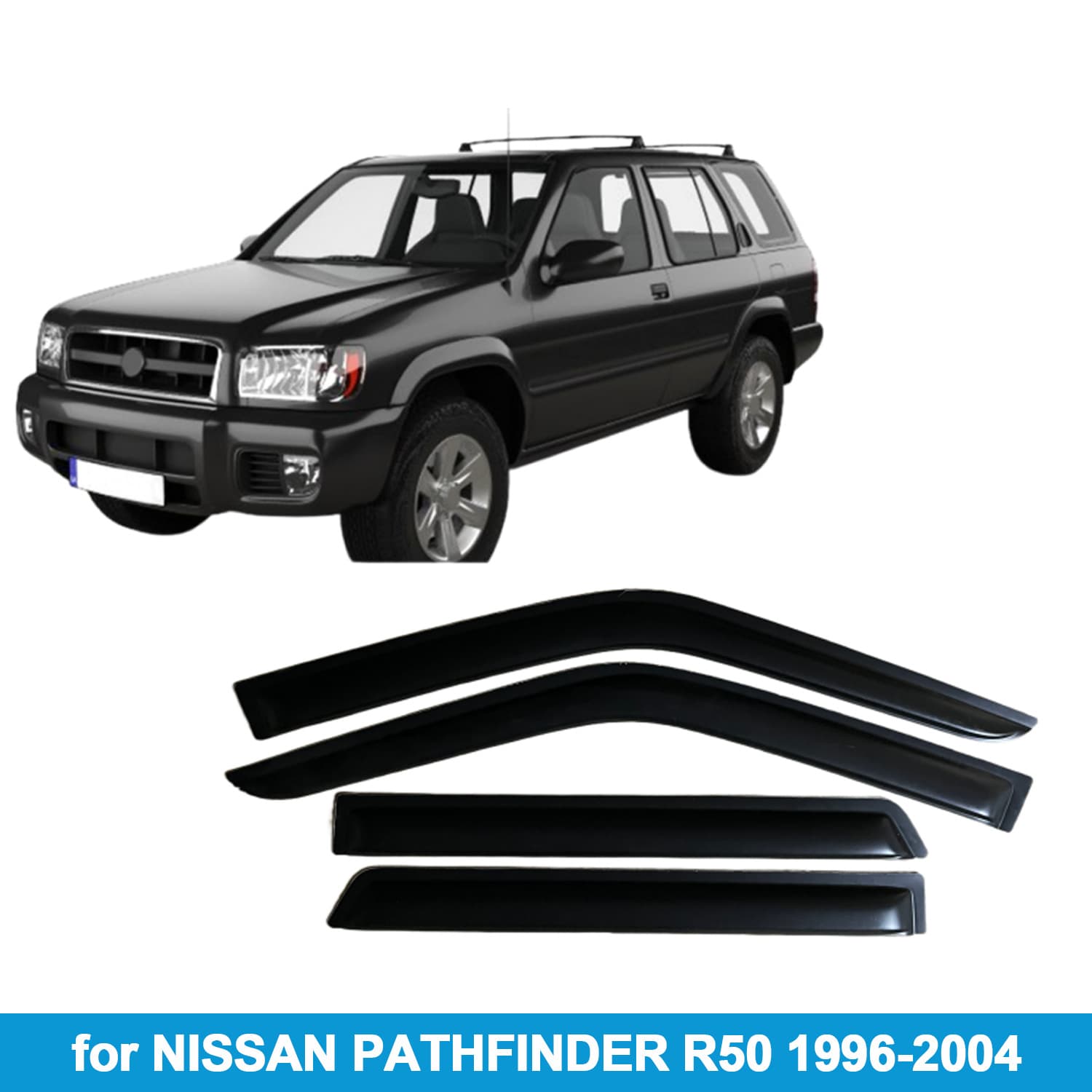 Compatible with Nissan Pathfinder R50 1996-2004 Rain Visors Side Window Deflectors