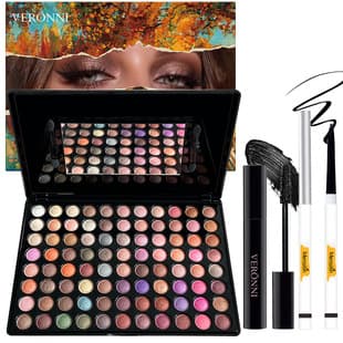 Earth Tone Eyeshadow Palette 3-Piece Set Waterproof Eyeliner Gel Pen Volumizing Mascara Full Eye Makeup Kit Wholesale