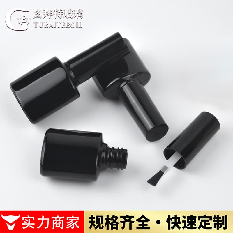 Factory Special Offer Black Gel Polish Bottle 8ml Black Material 93a Nail Polish Bottle Base Coat Color Gel Top Coat Packaging Bottle