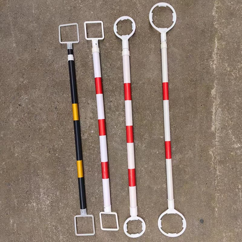 Road cone connecting rod telescopic rod set rod warning rod red and white reflective rod safety square cone isolation square ring warning rod