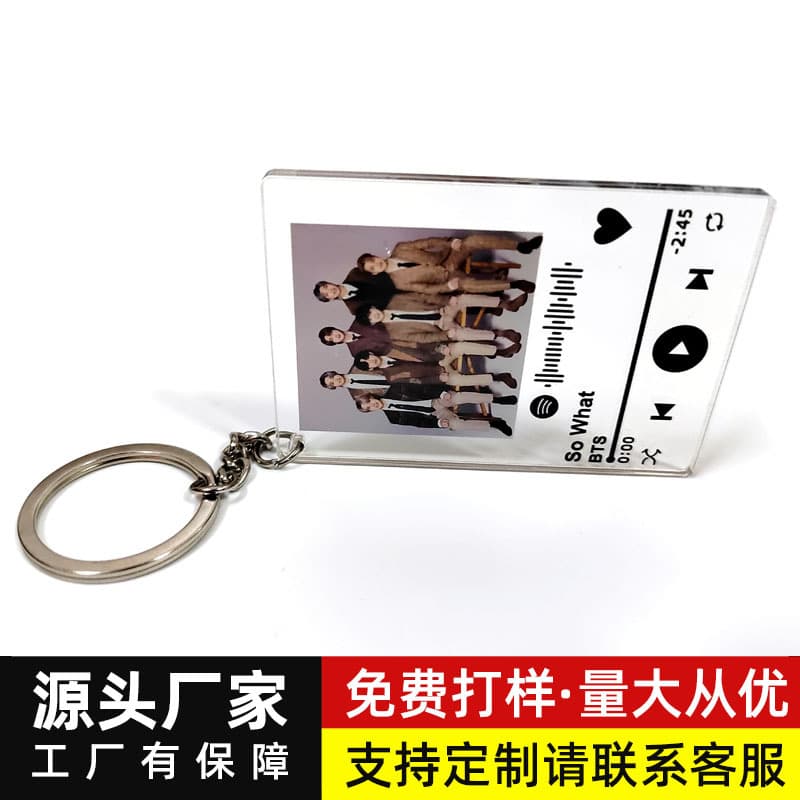 BTS Kim Taehyung Park Jimin Jeon Jungkook Acrylic Keychain Lyrics Pendant