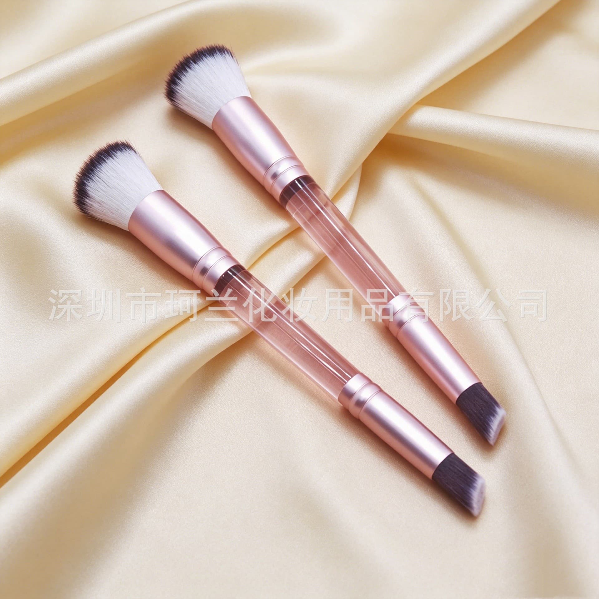 New Dual-Head Soft Bristle Makeup Brush Blush Contour Powder Brush Foundation Contour All-in-One Beauty Tool