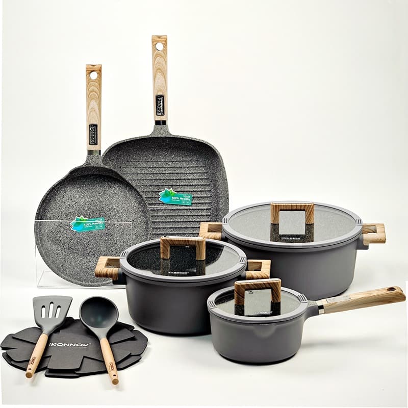 13pcs Granite Nonstick cookwareset 13-piece medical stone marble non-stick cookware set