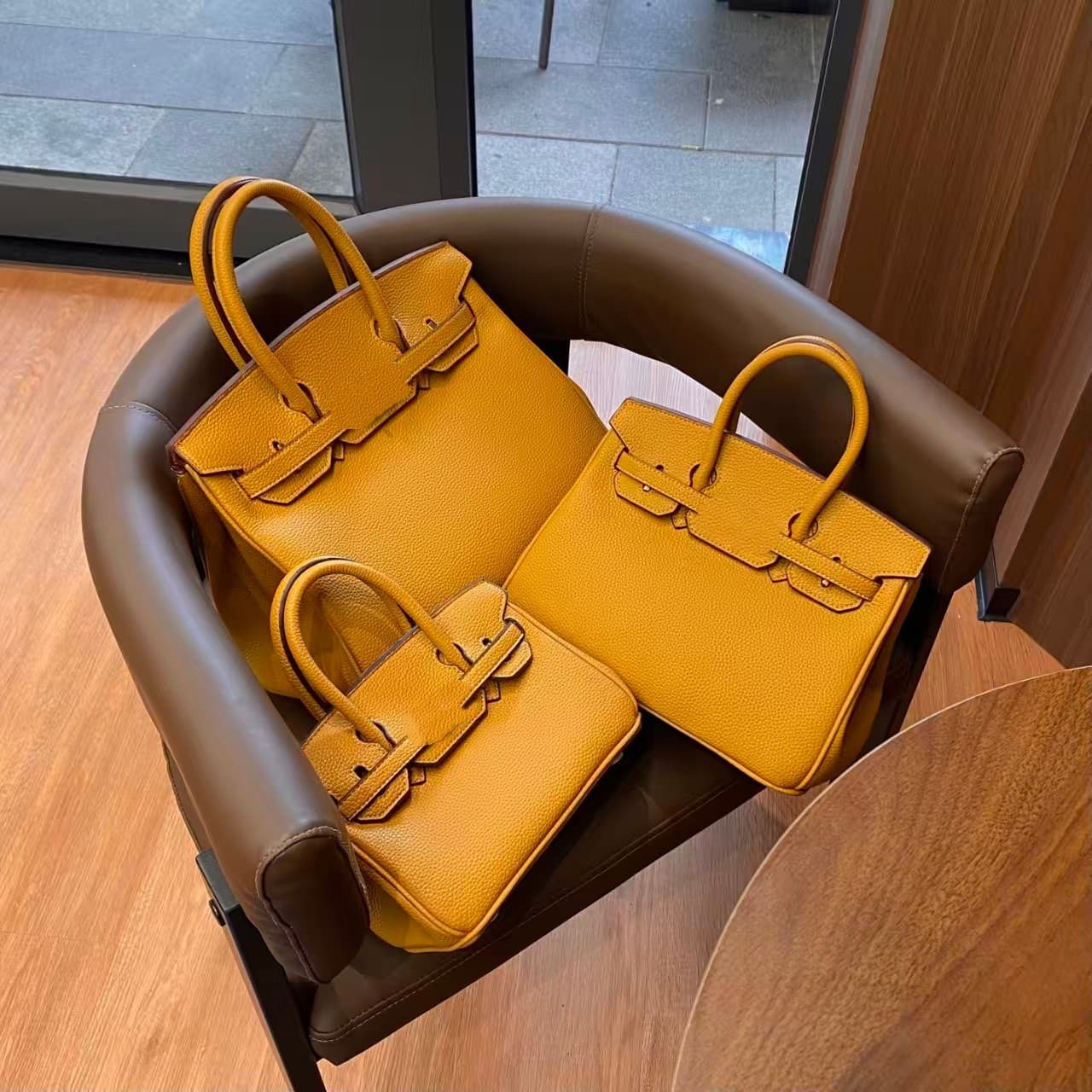 Cross-border Waxed Thread Platinum Bag Togo Full-Grain Cowhide Genuine Leather Bag All-Steel Hardware Lock Handbag Handcrafted Artisan Bag