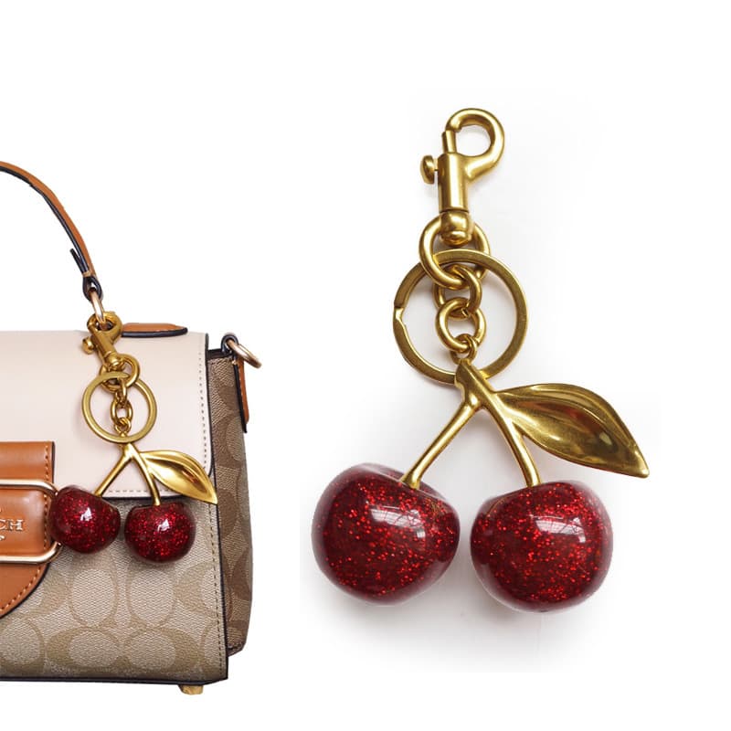 Cherry Keychain Bag Pendant Strap Extension Pearl Chain Crossbody Accessory Earphone Bag Chain