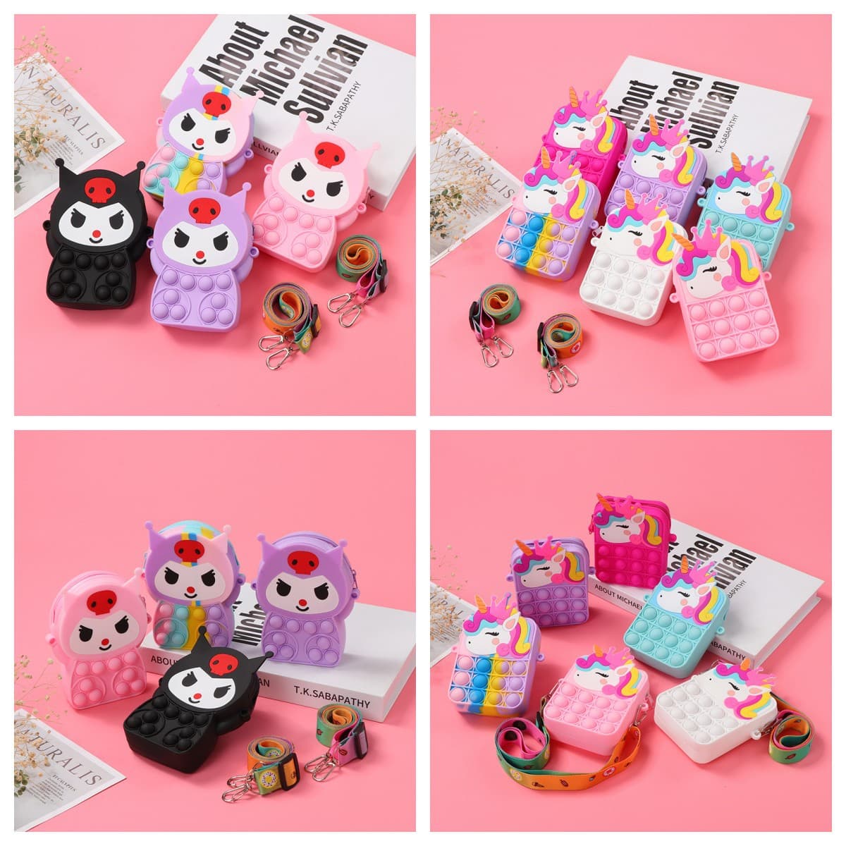 New Rodent Pioneer Bag Princess Coin Purse Silicone Crossbody Adult Children Decompression Cute Toy Cartoon Bag