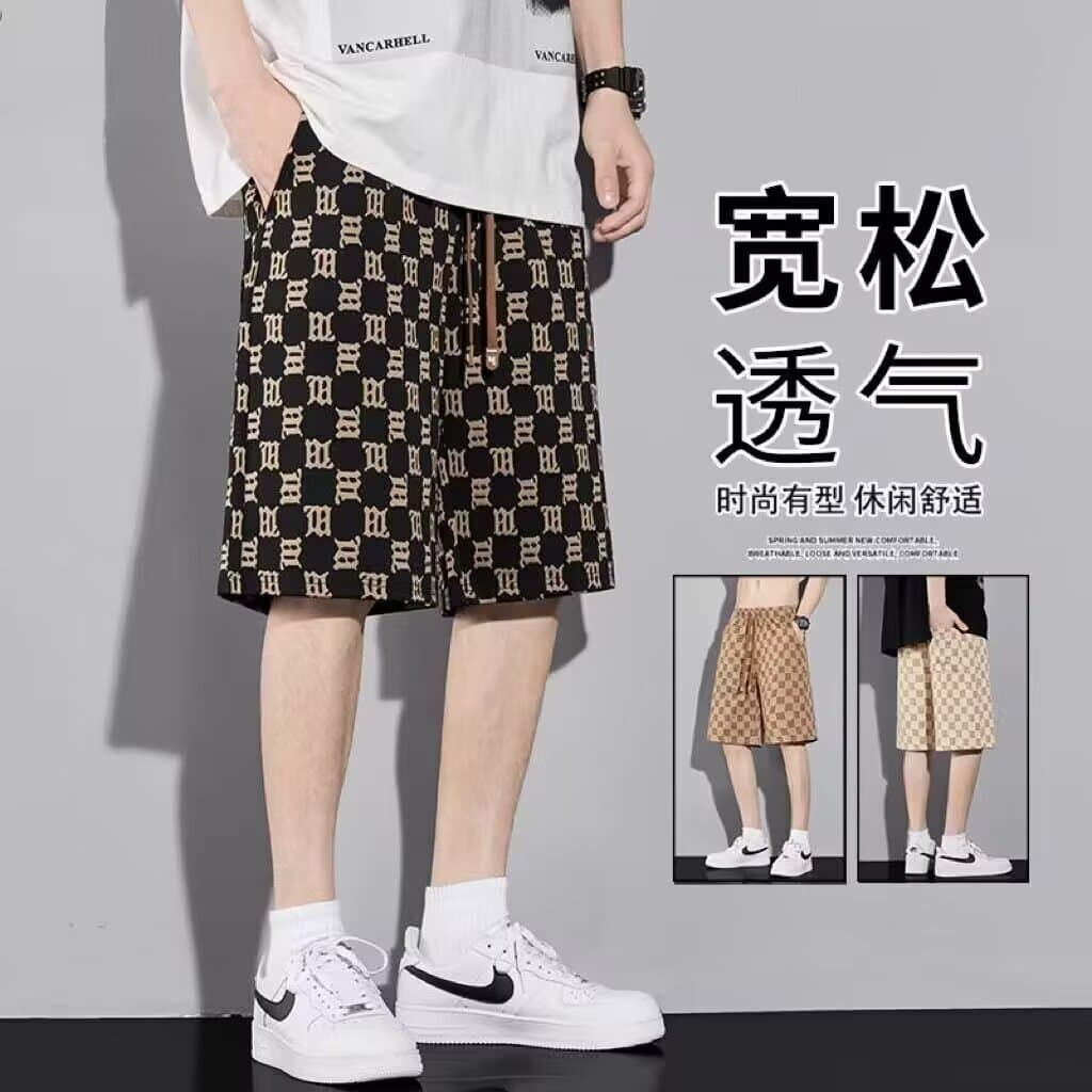 Men's Summer Ice Silk Quick-Dry Trendy Loose Sports Shorts Casual Five-Point Pants
