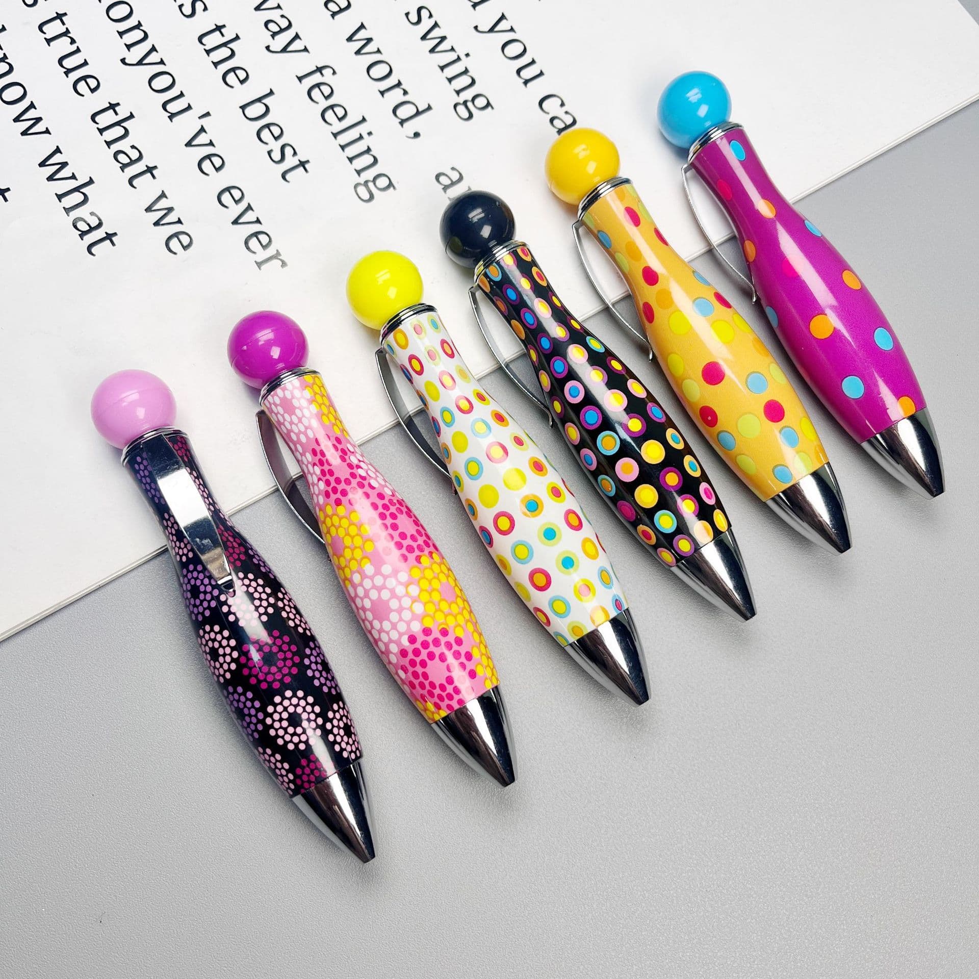 Factory Direct Bowling Ball Pen Creative Mini Pen Cute Chunky Pen Twist Action Printed Ballpoint Pen In Stock