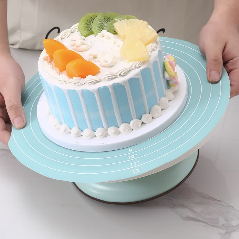 Factory Wholesale Silicone Kneading Mat Thickened Turntable Non-Slip Mat 30cm Round Rolling Mat Household Baking Tool
