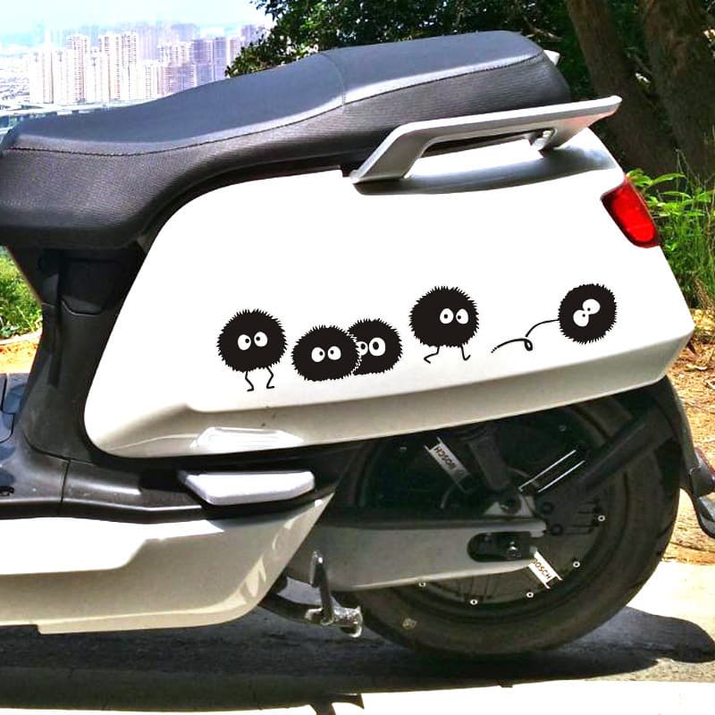 Miyazaki Hayao Totoro Briquettes Car Stickers Cartoon Animation Personalized Motorcycle Stickers Fun Electric Vehicle Modification Decoration Stickers