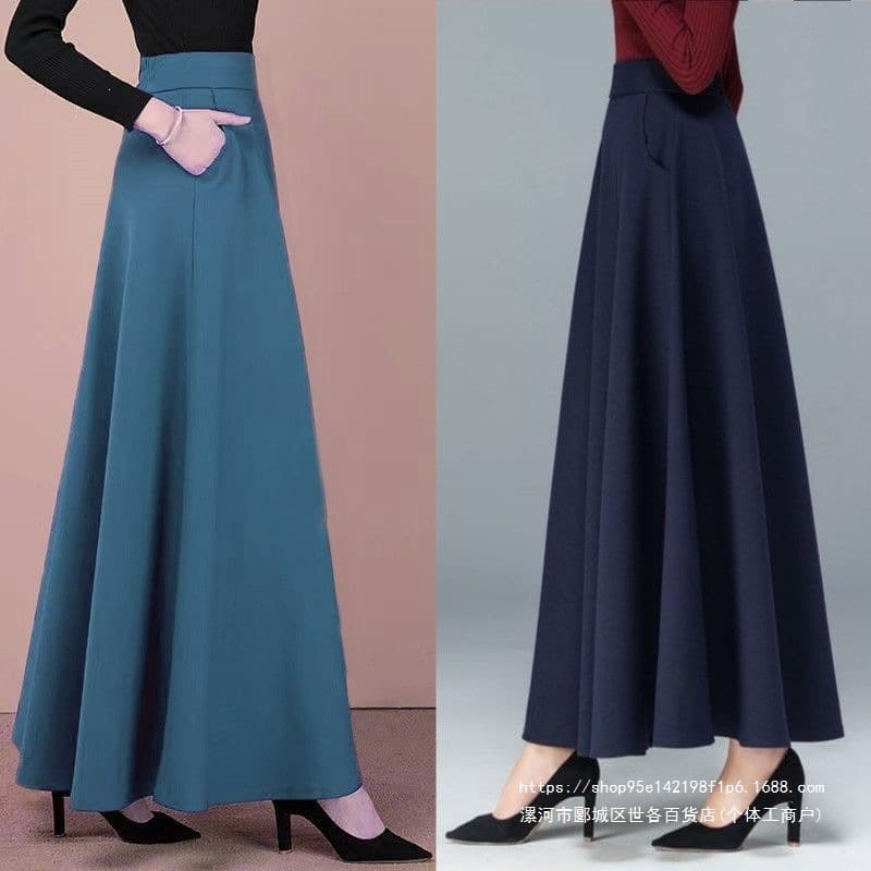 Plus Size Loose Elegant High-End 2026 Square Dance Skirt High Waist Flattering Midi Skirt Mother's Outfit Full Swing Skirt