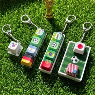 World Cup Football Brazil Argentina South Korea Japan Flag Mechanical Keyboard Keycap Stress Relief Button Finger Toy