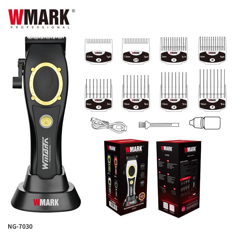 WMARK Hair Clipper Electric Trimmer DLC Blade Hair Cutting Tool Rechargeable Barber Clipper Cross-border NG-7030