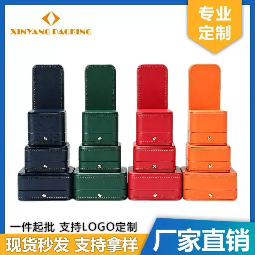 New PU leather jewelry box proposal ring box bracelet necklace box hot stamping lace pendant box jewelry storage box