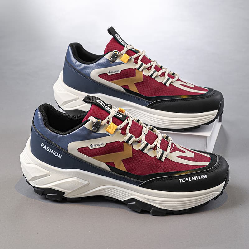 2026 Spring New Men's Shoes Sports Casual Outdoor Hiking Anti-Slip Wear-Resistant Retro Trendy Dad Shoes