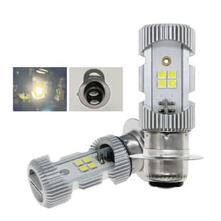 New Motorcycle LED Headlight H7 H4 P15D, Ultra-Bright Electric Bike High Beam, Small Bulb Daytime Running Light
