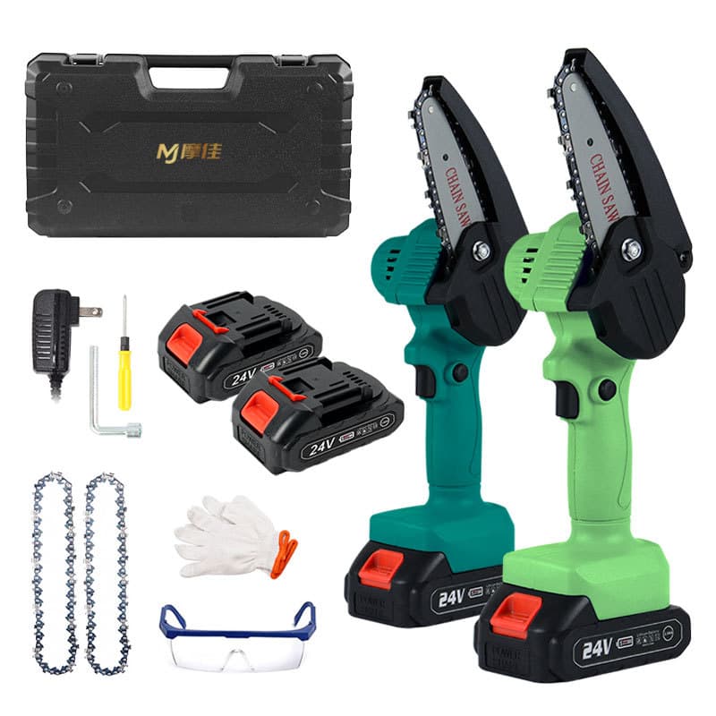 Mini Cordless Rechargeable Lithium Battery Chainsaw Woodworking Saw Hand Electric Saw Garden Logging Saw One-Hand Chainsaw