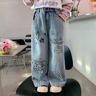 Children Jeans Spring Autumn Long Pants New Children Spring Pants Loose Children Long Pants Cool Street Style