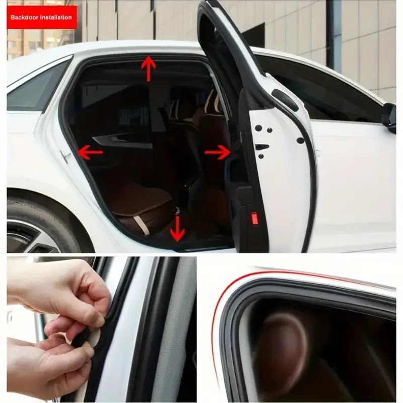 Car Weatherstrip Leak-Proof Door Seal Strip, Full Vehicle Dust-Proof Edge Waterproof Universal Noise-Proof Door Gap Rubber Strip