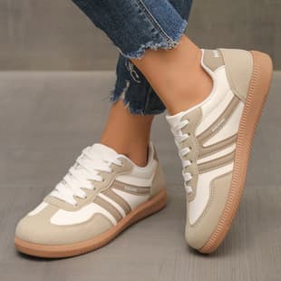 Cross-border Women's Plus Size German Training Shoes Sneakers 2025 New European and American Retro Color-blocking Flat Shoes Women's Wholesale