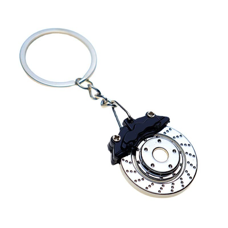 Factory Stock Creative Car Modification Brake Disc Keychain Zinc Alloy Small Gift Metal Caliper Pendant