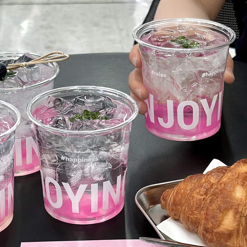 98mm Diameter Milk Tea Cup Disposable 500ml Transparent Plastic Commercial Takeaway DuDu Coffee Cup PET Cold Drink Cup