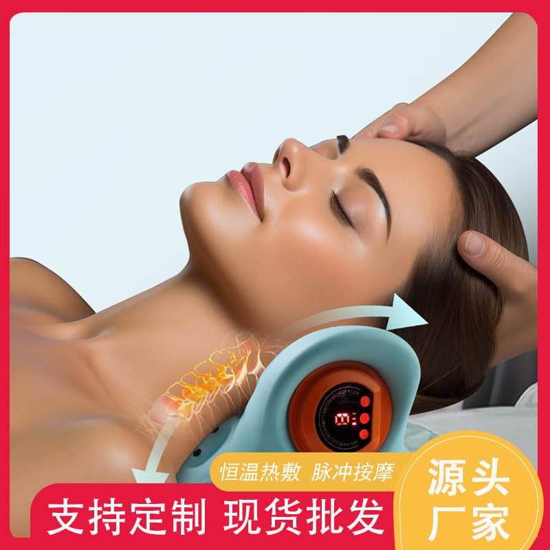 New Multi-functional Massage Pillow, Portable for Car and Home Use, Electric Kneading Neck Massager with EMS Heat Pulsation for Shoulders and Neck
