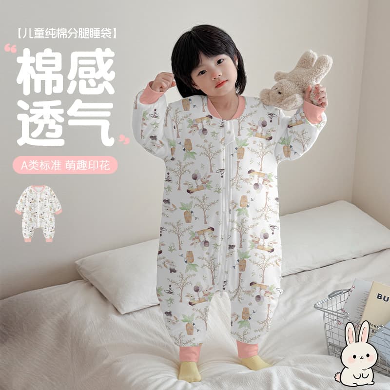 (Class A Baby Winter 220g Thickened Padded Sleepsack) Northern Cold-Proof Warm Romper Anti-Kick Sack for Home Wear