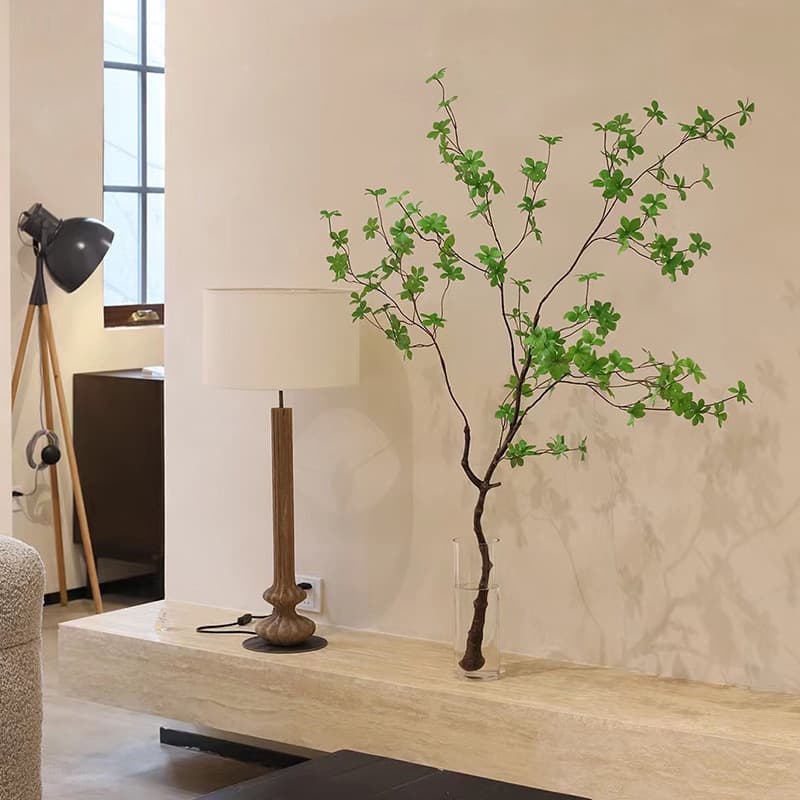 Real photo of Japanese Enkianthus single branch water cultivation, Japanese Enkianthus long branch artificial branch, Pieris japonica artificial flower green plant