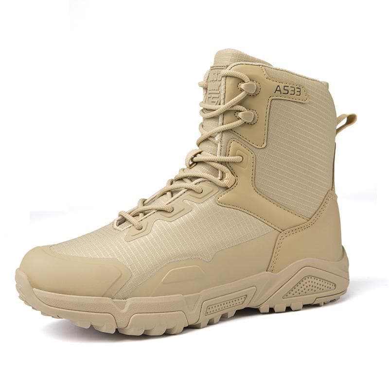 New Cross-Border Fall/Winter High-Top Tactical Boots Desert Sand Color Large Size Outdoor Hiking Boots Men's Boots