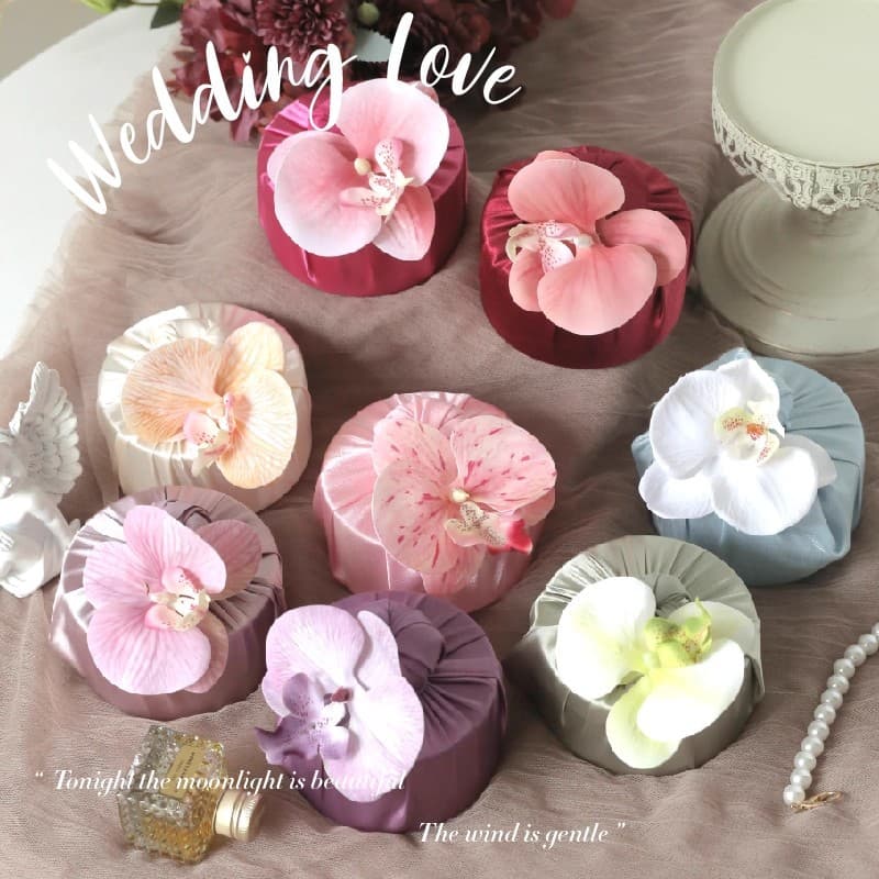 [Furoshiki Wrapping Cloth] Bridesmaid Groomsmen Gift High-grade Satin Wedding Candy Box Gift Unique Premium