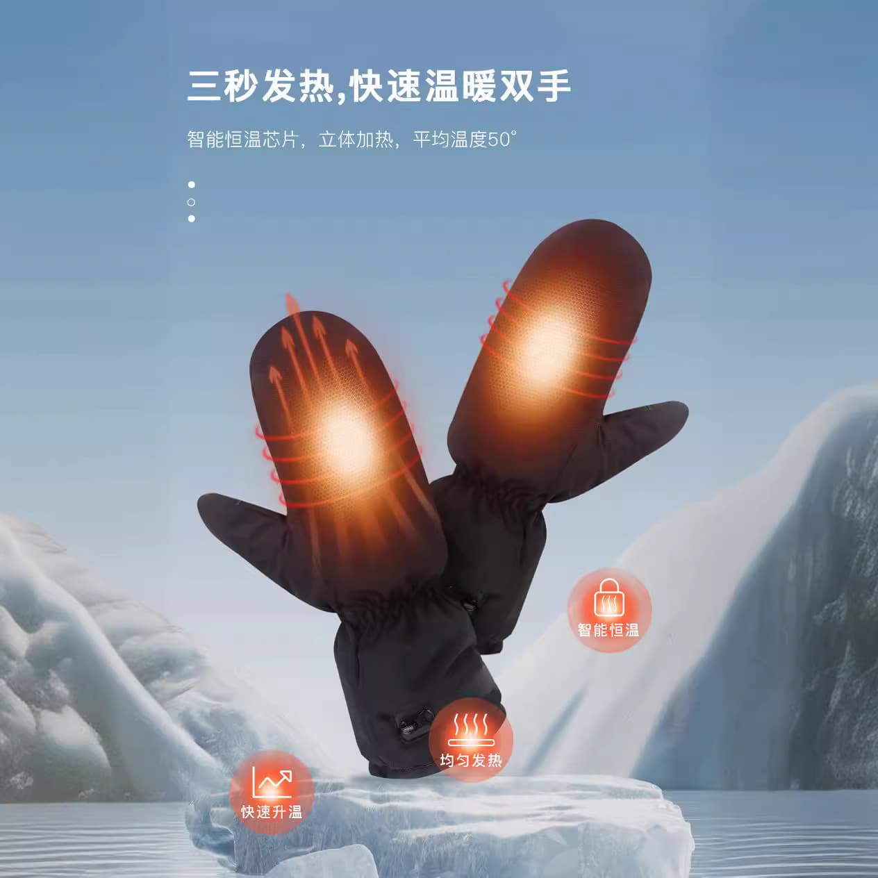 Charging Heating Gloves for Men and Women, Winter Skiing and Fishing Hand Warmer, Thickened Cold-Proof with 8000mAh Capacity, Washable