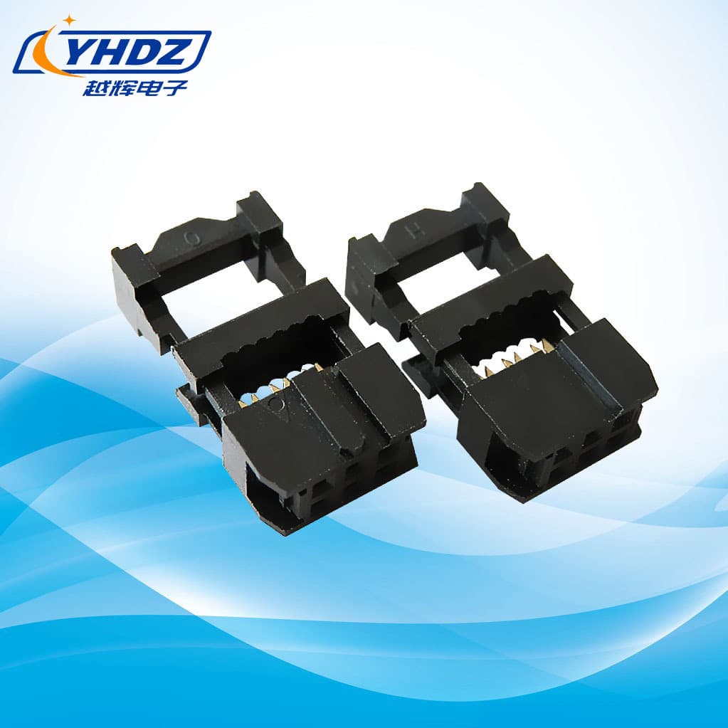 2.54mm IDC 6P crimp terminals, FC simple IDC connectors, gray ribbon cable connectors, factory direct sales in bulk