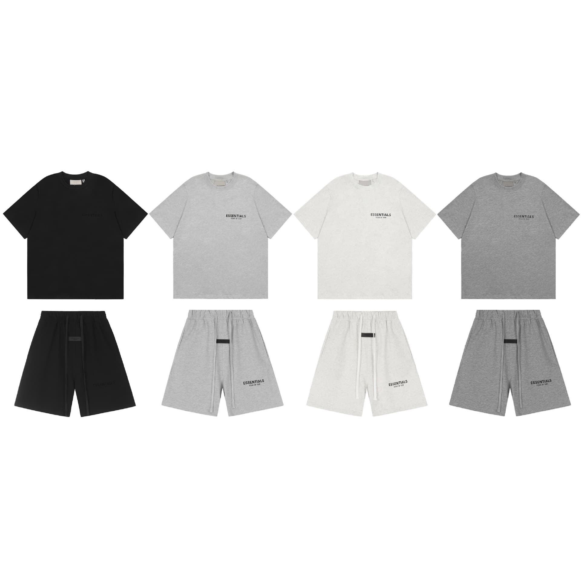 Cross-border trendy brand FOG Essentials 1977 crewneck short sleeve ESS letter high street unisex loose fit T-shirt