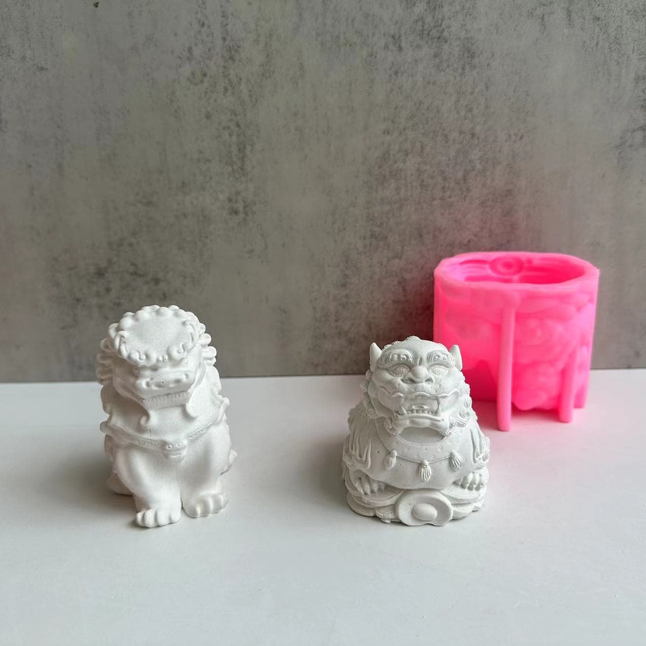Fortune Pixiu Stone Lion Aromatherapy Candle Silicone Mold Plaster Cement Ornament Mold