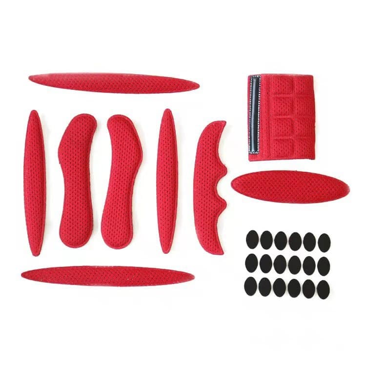 Universal Bicycle Helmet Inner Liner Set Including Magic Strap Chin Pad