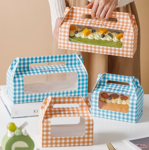 Cake roll packaging box portable towel roll full roll half roll Swiss roll mousse box cake dessert packaging box