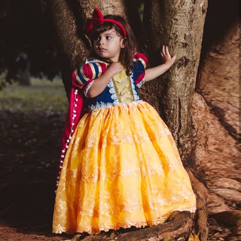 2024 eBay Amazon New Puffy Dress Snow White Theme Cake Skirt Long Dress Children's Long Gown