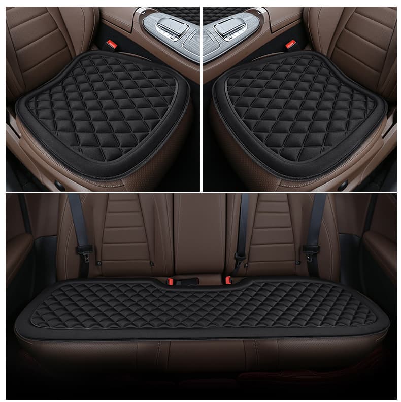 Car Seat Cushion Three-Piece Set Breathable Cool Sensation Non-Slip Universal for All Seasons Vehicle Interior Decoration