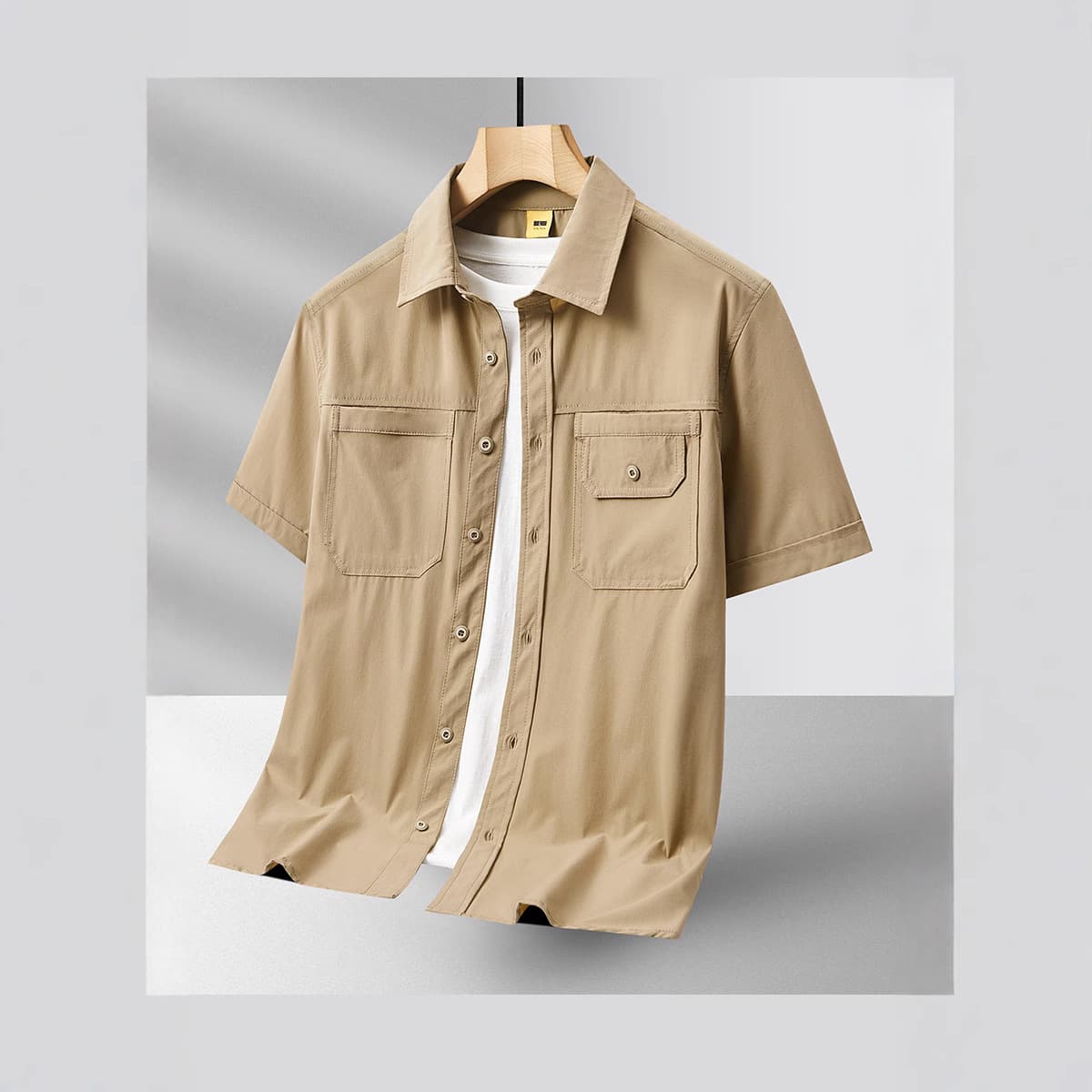 Outer Short-Sleeve Quick-Dry Shirt Summer Quick-Dry Breathable Waterproof Stretch Tactical Half-Sleeve Shirt Thin 18892