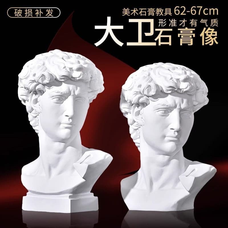 David Plaster Statue, Plaster Venus Drawing, Plaster Horse, Plaster Marsyas, Plaster Homer, Agrippa, Pirate Sculpture